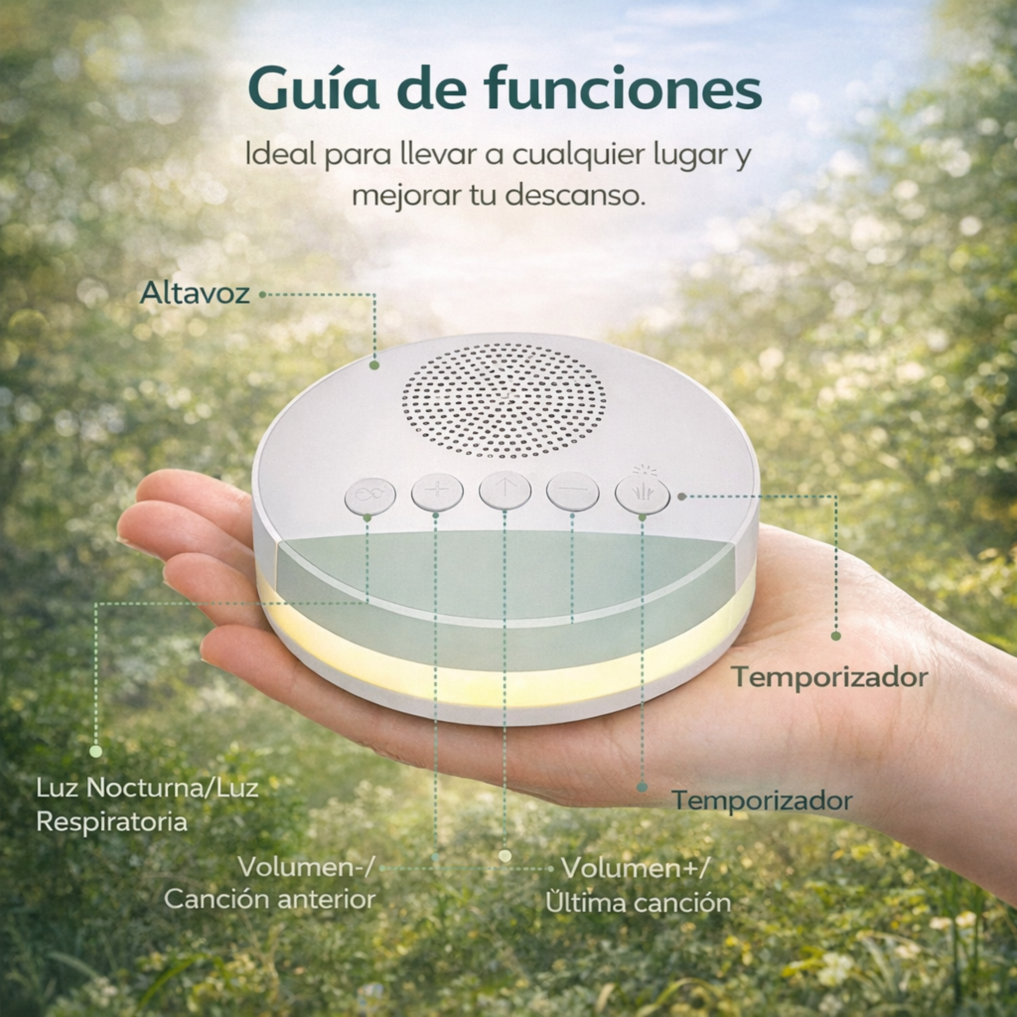 Maquina ruido blanco portatil