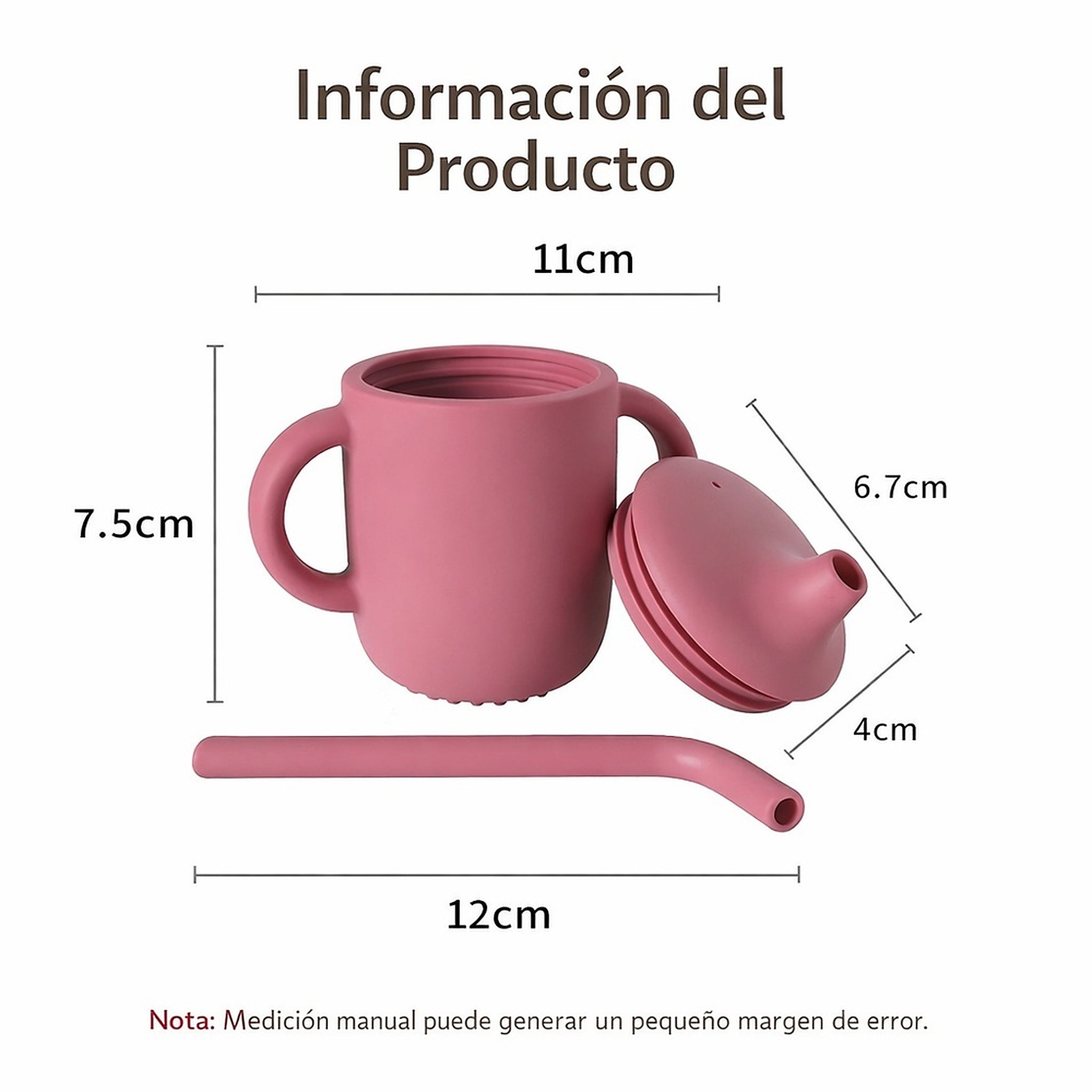 Vaso con bombilla y asas