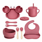 Set de alimentacion Complementaria - Silicona - Cangrejo 9 piezas