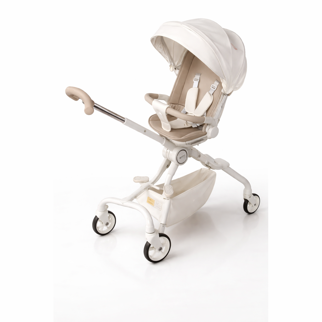 Coche Bebé 360° Plegable con Arnés 5 Puntos