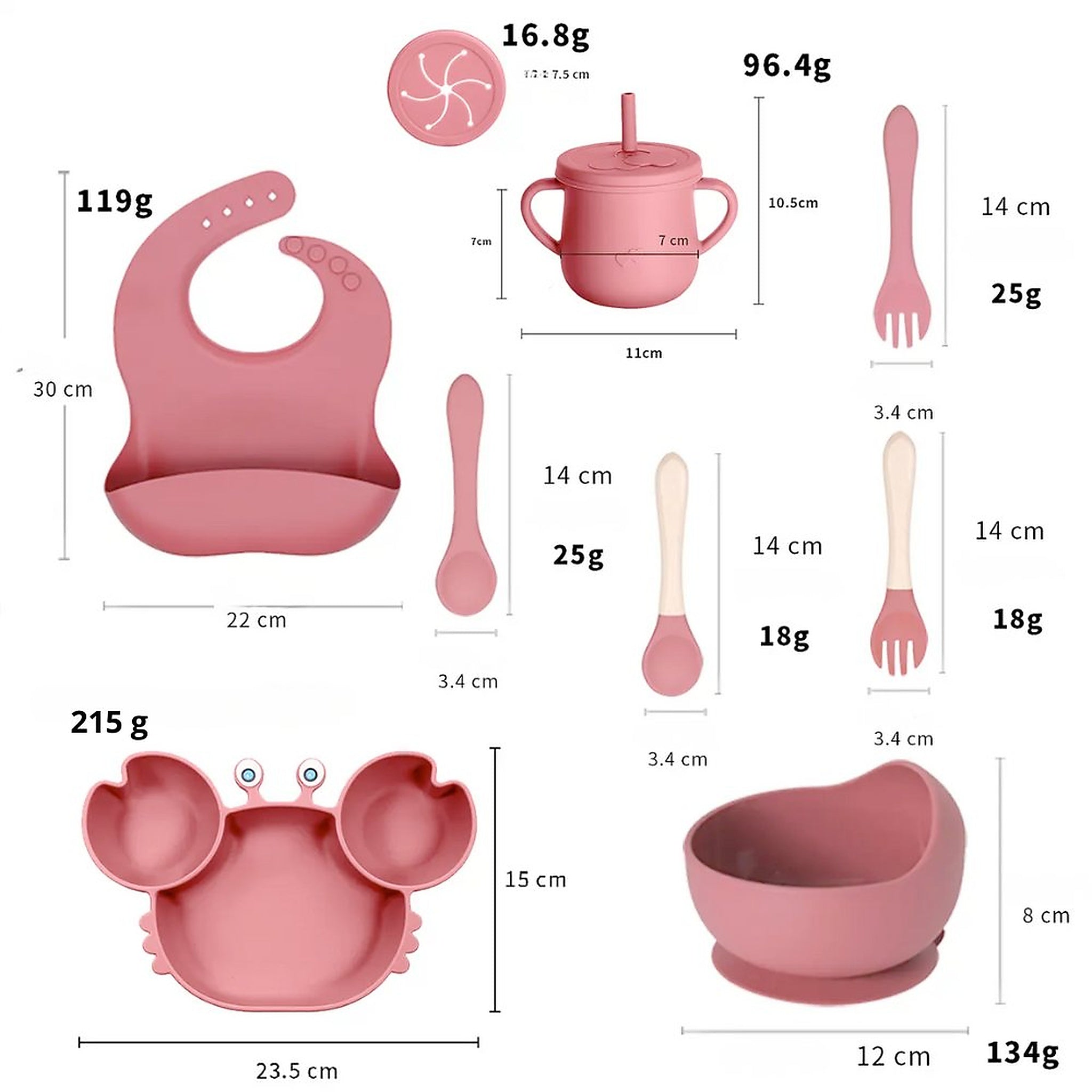 Set de alimentacion Complementaria Cangrejo 9 piezas