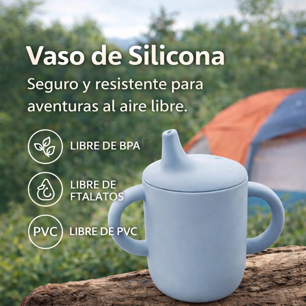 Vaso con boquilla y asas