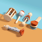 Set 5 instrumentos musicales Madera Montessori
